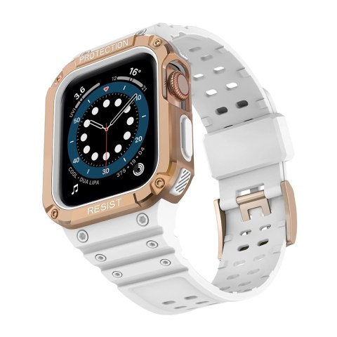 Protect Strap Band opaska z etui do Apple Watch 9 / 8 / 7 / 6 / 5 / 4 / 3 / 2 / SE / SE2 (41 / 40 / 38mm) obudowa pancerny pokro Protect Strap Band opaska z etui do Apple Watch 9 / 8 / 7 / 6 / 5 / 4 / 3 / 2 / SE / SE2 (41 / 40 / 38mm) obudowa pancerny pokro