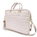 Torba Guess Quilted na laptopa 16" - różowa