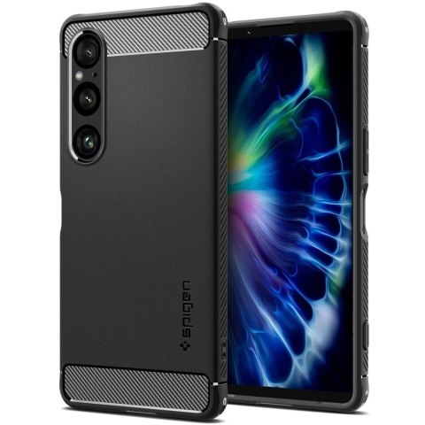 Etui Spigen Rugged Armor na Sony Xperia 1 VI - czarny mat Etui Spigen Rugged Armor na Sony Xperia 1 VI - czarny mat