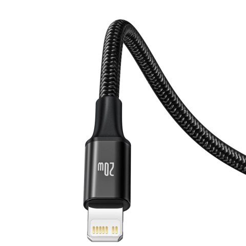 Kabel Baseus Rapid Series 3w1 USB-C - USB-C / Lightning / micro USB 20W PD 1.5m - czarny Kabel Baseus Rapid Series 3w1 USB-C - USB-C / Lightning / micro USB 20W PD 1.5m - czarny