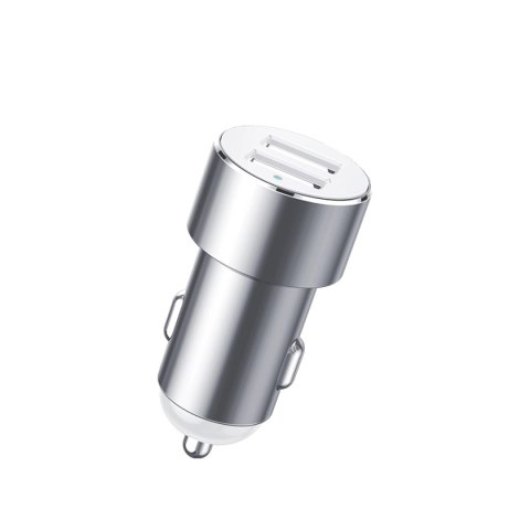Rozdzielacz Baseus CRDYQ-0S 2x gniazdo zapalniczki 80W 2x USB-A 3.1A - srebrny Rozdzielacz Baseus CRDYQ-0S 2x gniazdo zapalniczki 80W 2x USB-A 3.1A - srebrny