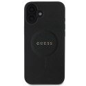 Etui Guess Saffiano Classic Logo MagSafe na iPhone 16 Plus - czarne