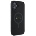 Etui Guess Saffiano Classic Logo MagSafe na iPhone 16 Plus - czarne