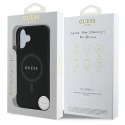 Etui Guess Saffiano Classic Logo MagSafe na iPhone 16 Plus - czarne