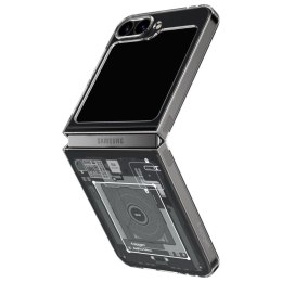 Etui Spigen Airskin na Samsung Galaxy Z Flip 6 - ciemnoszare (wzór Zero One)