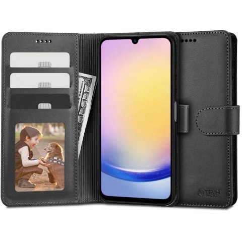Etui Tech-Protect Wallet na Samsung Galaxy A25 5G - czarne Etui Tech-Protect Wallet na Samsung Galaxy A25 5G - czarne