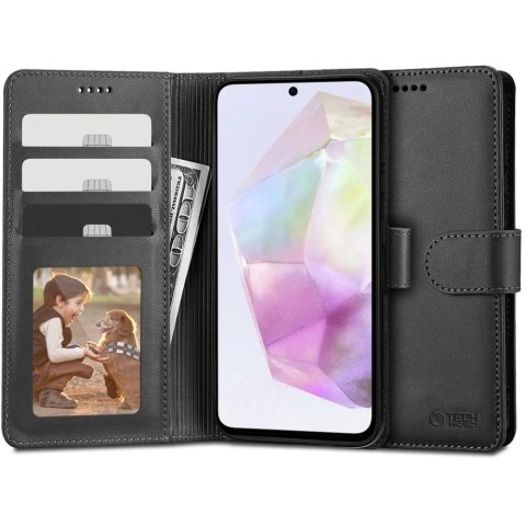 Etui Tech-Protect Wallet na Samsung Galaxy A35 5G - czarne Etui Tech-Protect Wallet na Samsung Galaxy A35 5G - czarne