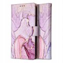 Etui Tech-Protect Wallet na Samsung Galaxy A55 5G - różowy marmur