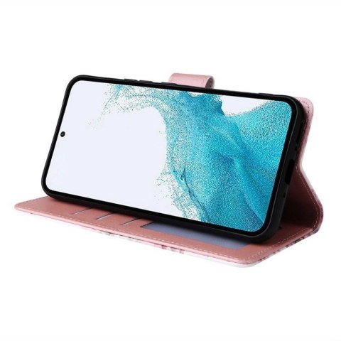 Etui Tech-Protect Wallet na Samsung Galaxy A55 5G - różowy marmur Etui Tech-Protect Wallet na Samsung Galaxy A55 5G - różowy marmur