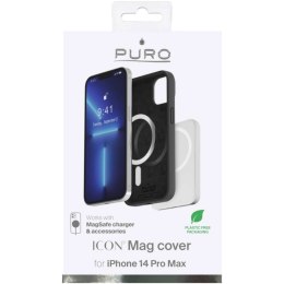 Etui silikonowe Puro Icon Mag MagSafe do iPhone 14 Pro Max - czarne
