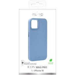 Etui silikonowe Puro Icon Mag Pro MagSafe do iPhone 15 - jasnoniebieskie