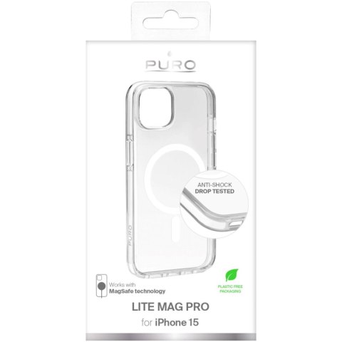 Etui silikonowe Puro Lite Mag Pro MagSafe do iPhone 15 - przezroczyste Etui silikonowe Puro Lite Mag Pro MagSafe do iPhone 15 - przezroczyste