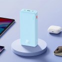 Powerbank Baseus Airpow 20W 20000mAh z białym kablem Baseus Simple Series USB-A - USB-C 50cm - niebieski