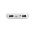 Powerbank Puro White 10000mAh 12W 2xUSB-A  + USB-C - biały
