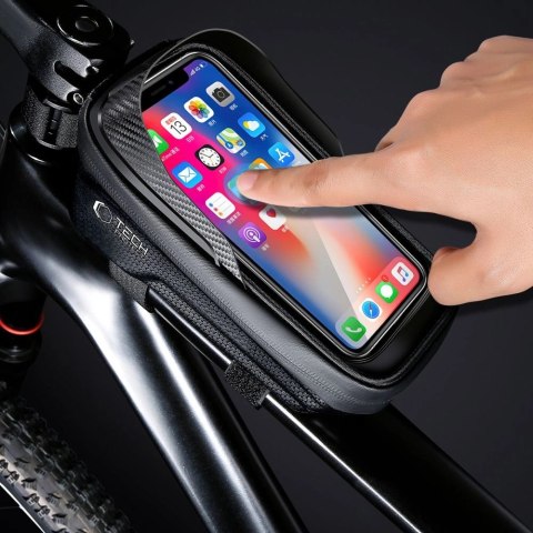 Torba Tech-Protect V2 rowerowa z miejscem na telefon 1l - czarna Torba Tech-Protect V2 rowerowa z miejscem na telefon 1l - czarna
