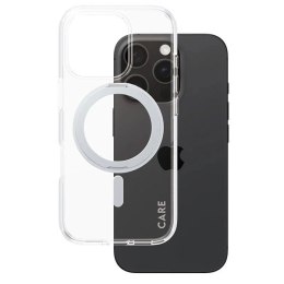 Etui CARE by PanzerGlass Feature Kickstand Case z MagSafe na iPhone 16 Pro - srebrne