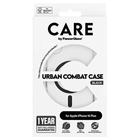 Etui CARE by PanzerGlass Flagship Case z MagSafe na iPhone 16 Plus - czarne Etui CARE by PanzerGlass Flagship Case z MagSafe na iPhone 16 Plus - czarne