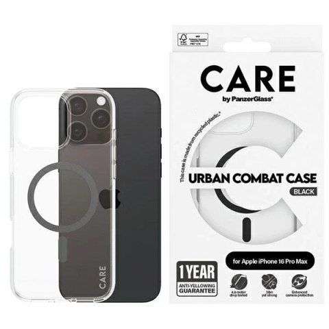 Etui CARE by PanzerGlass Flagship Case z MagSafe na iPhone 16 Pro Max - czarne Etui CARE by PanzerGlass Flagship Case z MagSafe na iPhone 16 Pro Max - czarne