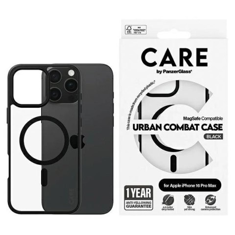 Etui CARE by PanzerGlass Flagship Urban Case z MagSafe na iPhone 16 Pro Max - przezroczyste Etui CARE by PanzerGlass Flagship Urban Case z MagSafe na iPhone 16 Pro Max - przezroczyste