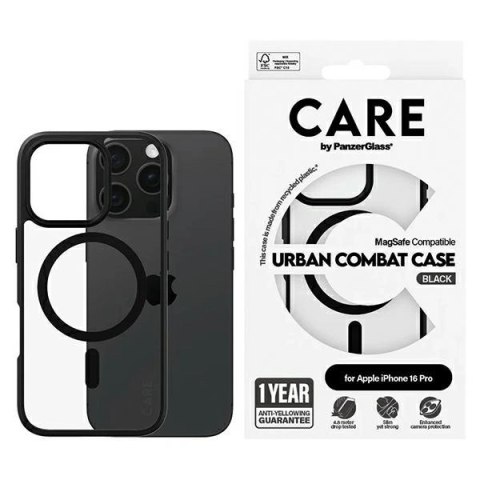 Etui CARE by PanzerGlass Flagship Urban Case z MagSafe na iPhone 16 Pro - przezroczyste Etui CARE by PanzerGlass Flagship Urban Case z MagSafe na iPhone 16 Pro - przezroczyste