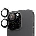 Szkło hartowane PanzerGlass Hoops Black Lens Protector na aparat do iPhone 16 Pro / 16 Pro Max