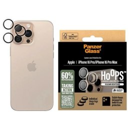 Szkło hartowane PanzerGlass Hoops Transparent Lens Protector na aparat do iPhone 16 Pro / 16 Pro Max