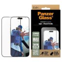 Szkło hartowane PanzerGlass Screen Protector Aluminum Frame Ultra-Wide Fit z aluminiową ramką na iPhone 16 Pro Max