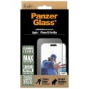 Szkło hartowane PanzerGlass Screen Protector Aluminum Frame Ultra-Wide Fit z aluminiową ramką na iPhone 16 Pro Max