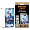 Szkło hartowane PanzerGlass Screen Protector Aluminum Frame Ultra-Wide Fit z aluminiową ramką na iPhone 16
