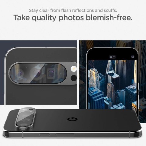 Szkło hartowane na aparat Spigen Optik.tR Ez Fit na Google Pixel 9 Pro (2-pak) Szkło hartowane na aparat Spigen Optik.tR Ez Fit na Google Pixel 9 Pro (2-pak)