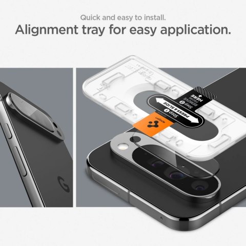 Szkło hartowane na aparat Spigen Optik.tR Ez Fit na Google Pixel 9 Pro (2-pak) Szkło hartowane na aparat Spigen Optik.tR Ez Fit na Google Pixel 9 Pro (2-pak)