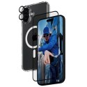 Zestaw PanzerGlass Bundle 3in1 etui przezroczyste + folia + szkło na aparat na iPhone 16 Plus