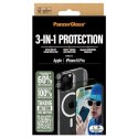 Zestaw PanzerGlass Bundle 3in1 etui przezroczyste + folia + szkło na aparat na iPhone 16 Pro