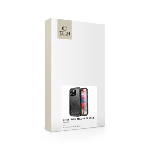 Etui Tech-Protect ShellBox MagSafe IP68 na iPhone 16 Pro Max - czarne Etui Tech-Protect ShellBox MagSafe IP68 na iPhone 16 Pro Max - czarne