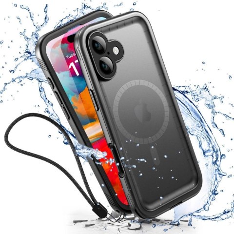 Etui Tech-Protect ShellBox MagSafe IP68 na iPhone 16 Pro Max - czarne Etui Tech-Protect ShellBox MagSafe IP68 na iPhone 16 Pro Max - czarne
