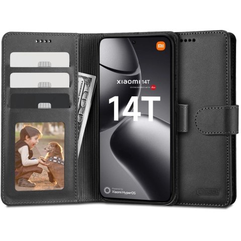Etui Tech-Protect Wallet na Xiaomi 14T - czarne Etui Tech-Protect Wallet na Xiaomi 14T - czarne