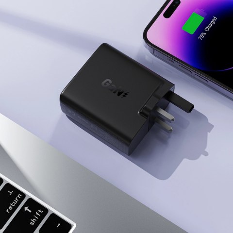 Ładowarka sieciowa Acefast A97 PD100W GaN (3 x USB-C + USB-A) z wtyczką UK - czarna Ładowarka sieciowa Acefast A97 PD100W GaN (3 x USB-C + USB-A) z wtyczką UK - czarna