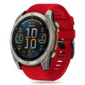 Pasek silikonowy Tech-Protect Silicone Line na Garmin Fenix 5 / 6 / 6 Pro / 7 / 8 (47 mm) / E - czerwony
