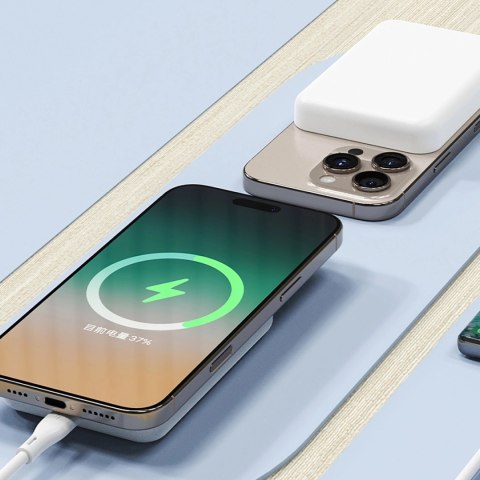 Powerbank Dudao K26S 5000mAh 20W USB-A / USB-C / MagSafe - biały Powerbank Dudao K26S 5000mAh 20W USB-A / USB-C / MagSafe - biały