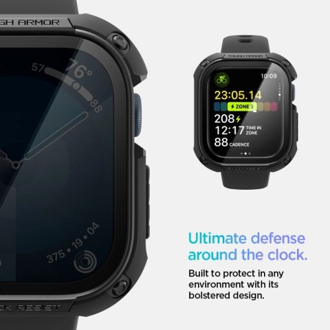 Etui Spigen Tough Armor na Apple Watch 10 46 mm - czarne Etui Spigen Tough Armor na Apple Watch 10 46 mm - czarne