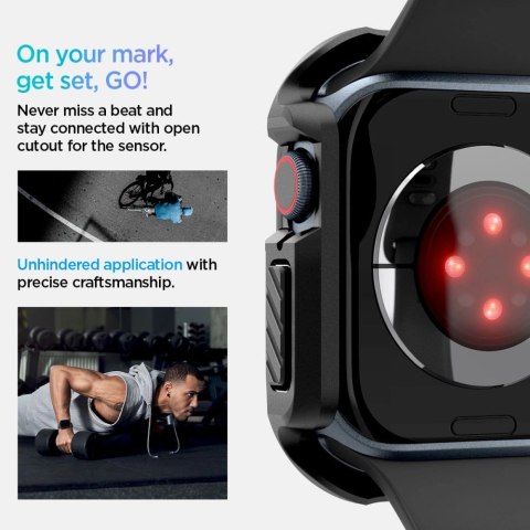 Etui Spigen Tough Armor na Apple Watch 10 46 mm - czarne Etui Spigen Tough Armor na Apple Watch 10 46 mm - czarne