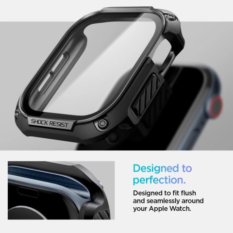 Etui Spigen Tough Armor na Apple Watch 10 46 mm - czarne Etui Spigen Tough Armor na Apple Watch 10 46 mm - czarne