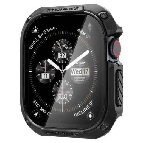 Etui Spigen Tough Armor na Apple Watch 10 46 mm - czarne Etui Spigen Tough Armor na Apple Watch 10 46 mm - czarne