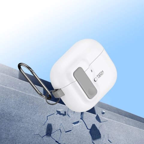 Etui Tech-Protect Slim Hook na AirPods 4 - białe Etui Tech-Protect Slim Hook na AirPods 4 - białe