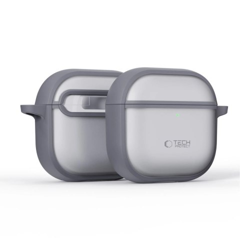Etui Tech-Protect Slim Hook na AirPods 4 - szare Etui Tech-Protect Slim Hook na AirPods 4 - szare