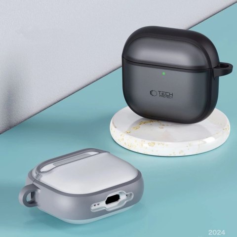 Etui Tech-Protect Slim Hook na AirPods 4 - szare Etui Tech-Protect Slim Hook na AirPods 4 - szare