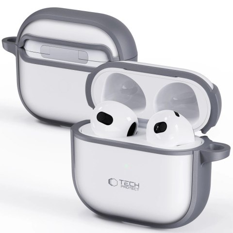 Etui Tech-Protect Slim Hook na AirPods 4 - szare Etui Tech-Protect Slim Hook na AirPods 4 - szare