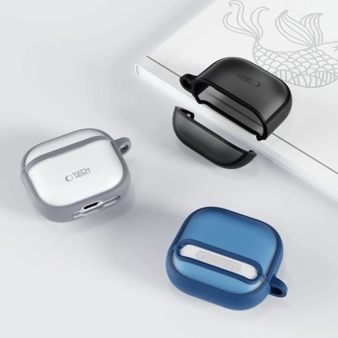Etui Tech-Protect Slim Hook na AirPods 4 - szare Etui Tech-Protect Slim Hook na AirPods 4 - szare