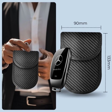 Etui na kluczyki samochodowe Tech-Protect KLR100 blokujące RFID- czarne - carbon Etui na kluczyki samochodowe Tech-Protect KLR100 blokujące RFID- czarne - carbon