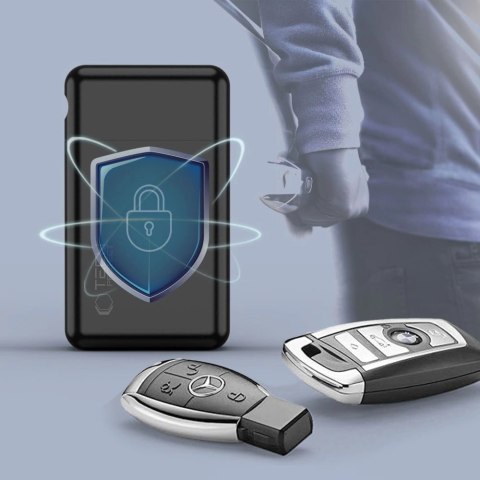 Etui na kluczyki samochodowe Tech-Protect KLR200 metalowe blokujące RFID - czarne Etui na kluczyki samochodowe Tech-Protect KLR200 metalowe blokujące RFID - czarne